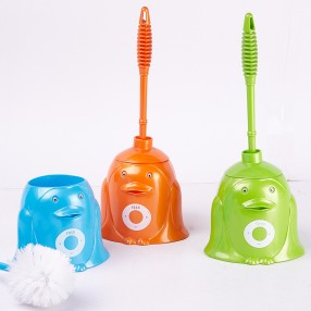Creative penguin shape toilet brush