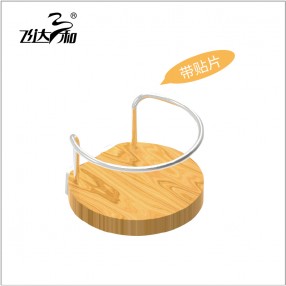 H3671 Wall-mounted circular bamboo and wood storage rack