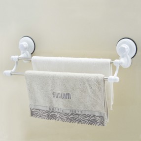 R1650 Suction cup double towel rack stainless steel bathroom towel holder