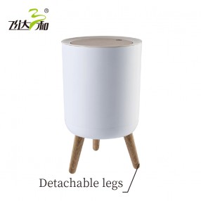 TG3391 Tall wooden trash can 7L