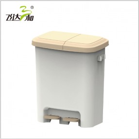 G3321Double-pedal sorting trash cans 45L
