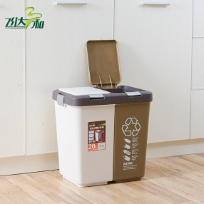 G1890/G2050 Combination classification double cover trash can（20L/40L）